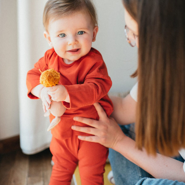 Enfant ensemble pantalon t-shirt terracotta Pop'Kidz