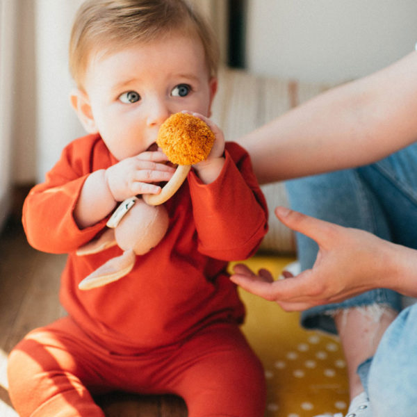 Ensemble t-shirt et pantalon terracotta - Pop'Kidz