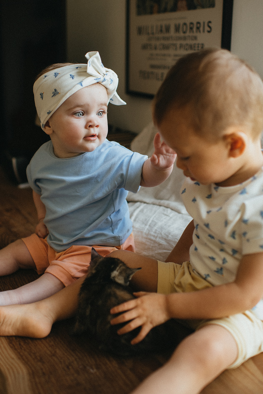 Bandeau pour cheveux avec noeud - motifs oiseaux - Pop'Kidz