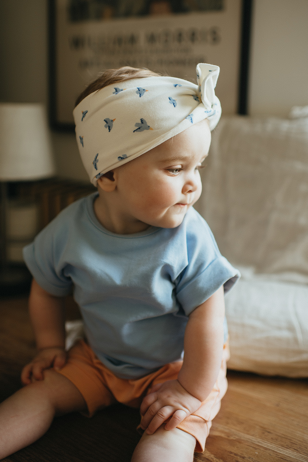 Bandeau pour cheveux avec noeud - motifs oiseaux - Pop'Kidz